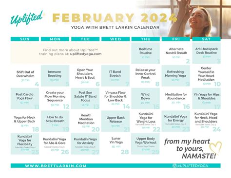 yoga with adriene february 2024|February 2024 YOGA CALENDAR